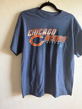 NFL Chicago Bears Navy and Orange Short Sleeve Graphic Tee